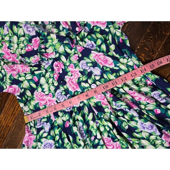 Vintage Bloomcore Botanical Floral Spring Dress - Picture 8 of 12
